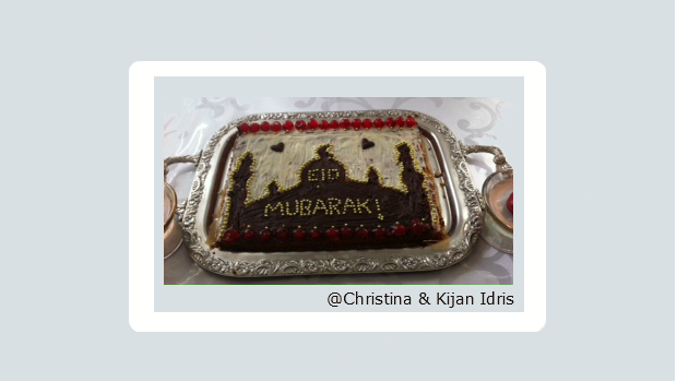 Festkuchen mit Moschee Motiv