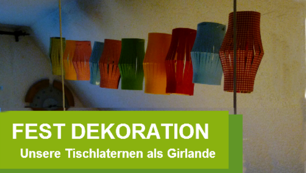 Laternen als Festgirlande Opferfest Ramadanfest Zuckerfest