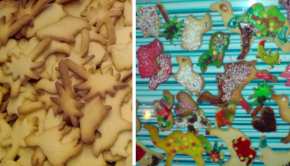 So kann man aus einfachen Ausstechplätzchen bunte Festgebäcke für Kinder machen.
