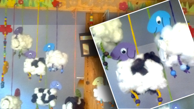 Watteschaf Geschenke Schafe zum Opferfest für Kinder, die zu Besuch kommen.