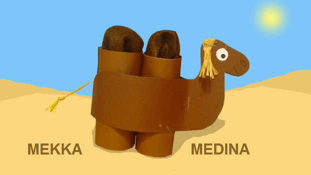 Bastelidee zum Thema Auswanderung und Quiz für Grundschüler zum Thema Hidschra