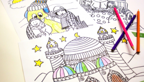 Spaß im Winter, im Schnee oder Zuhause - 3 Ausmalbilder für Kinder von grünebanane.de