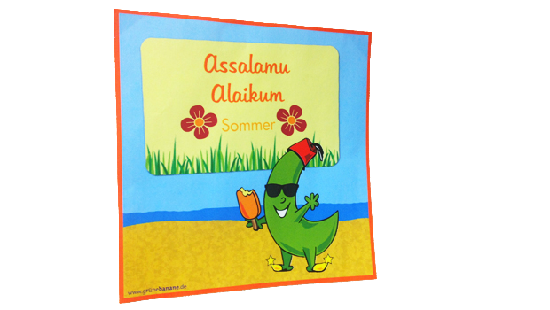 Willkommen, begrüße Deine Gäste mit Assalamu aleikum an der Tür mit diesem sommerlichen Schild